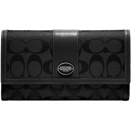 COACH Legacy Printed Signature Check Book Wallet