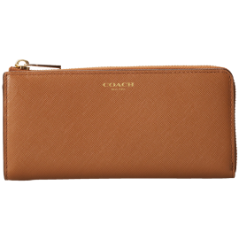 COACH Saffiano Leather Slim Zip