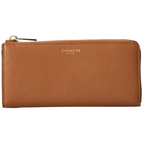 COACH Saffiano Leather Slim Zip